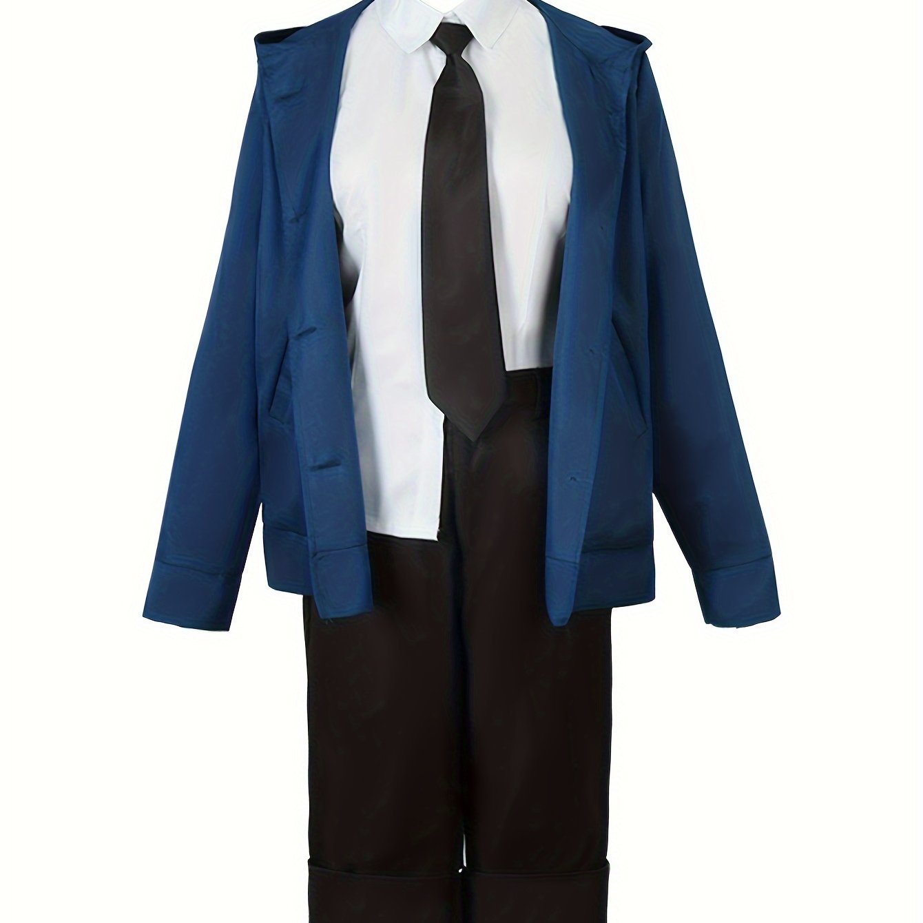 1 Set Cosplay Costume Set, Anime Comic Fan Role - Play Uniform Outfit With Blazer, Tie & Pants, Women's Clothing - 我的商店