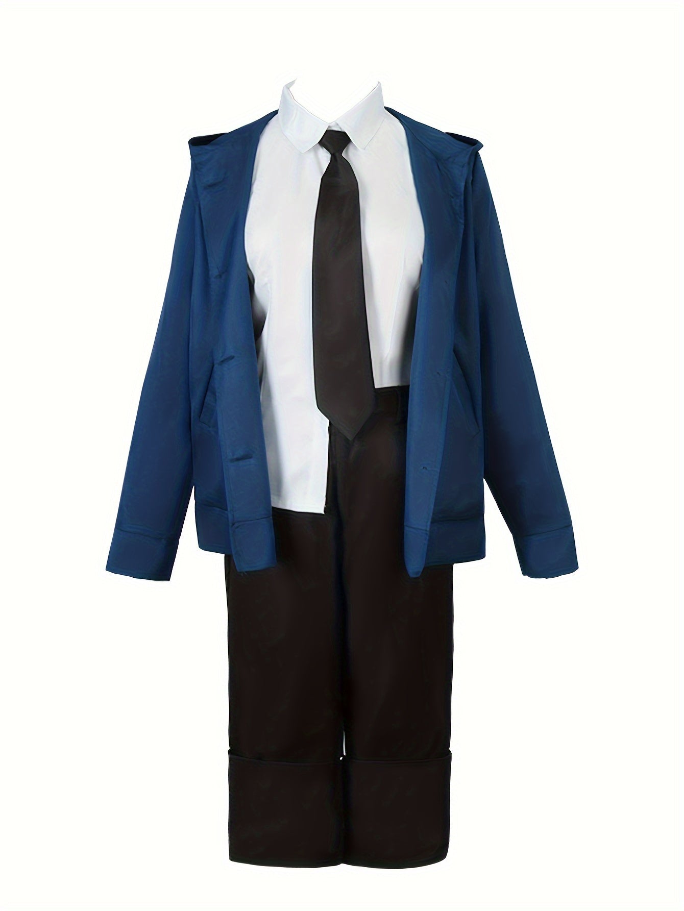 1 Set Cosplay Costume Set, Anime Comic Fan Role - Play Uniform Outfit With Blazer, Tie & Pants, Women's Clothing - 我的商店