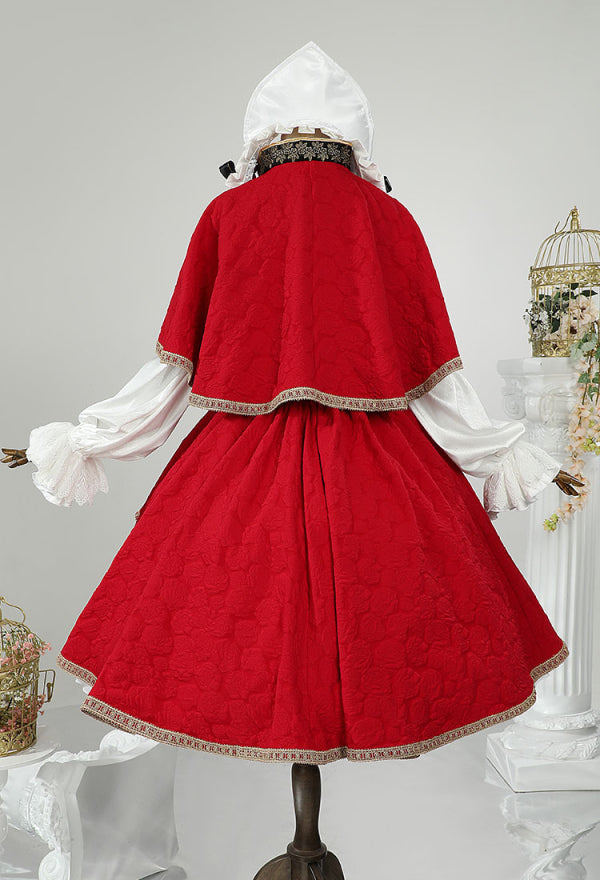 Rozen Maiden Shinku Cosplay Costume Dress and Cloak with Vest and Hat