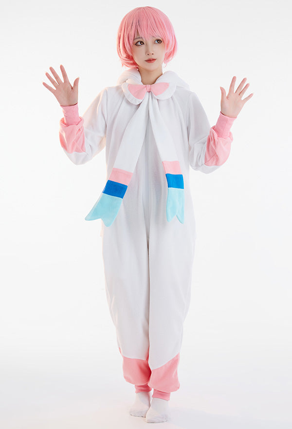 Women Onesie Pajama Sylveon Derivative Loungewear Adult Hooded Homewear Kigurumi Sleepwear