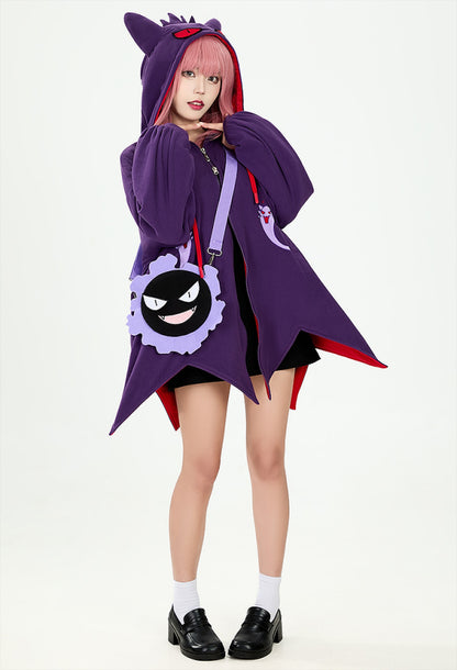 PM Derivative Kawaii Devil Purple Cape Set Sweater and Bag Set with Scarf