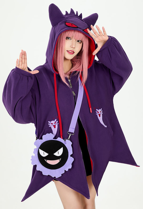 PM Derivative Kawaii Devil Purple Cape Set Sweater and Bag Set with Scarf