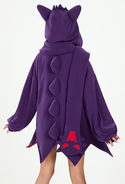 PM Derivative Kawaii Devil Purple Cape Set Sweater and Bag Set with Scarf