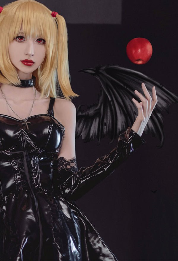 Death Book Misa Dark Gothic Cosplay Costume Dress with Stockings - 我的商店